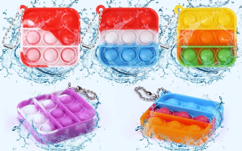 Mini Party Favors Pop Fidget Keychain