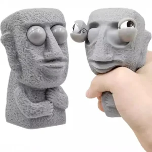moai statue stress relief toy with funny expression banner 1