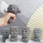 moai statue stress relief toy with funny expression banner 6