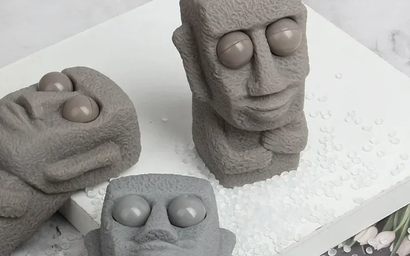 Moai Statue Stress Relief Toy with Funny Expression