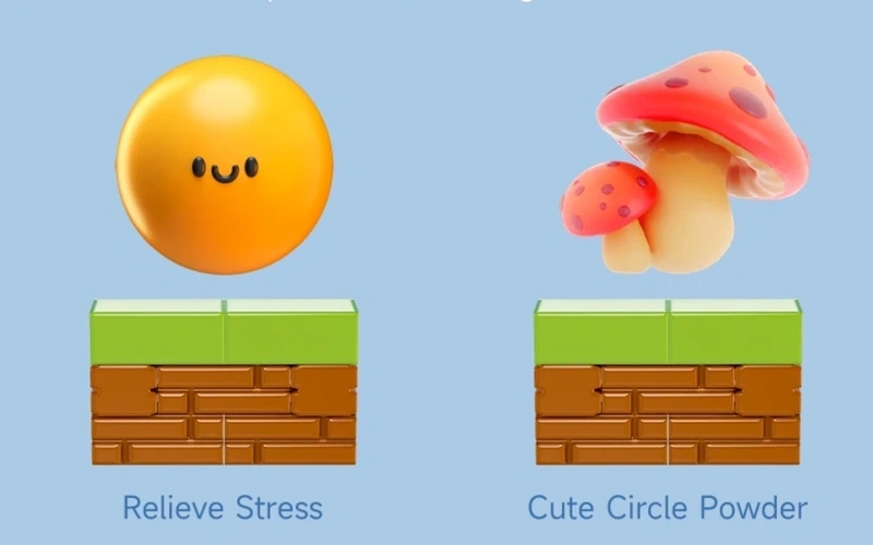 Mushroom Building Blocks Stress Relief Sensory Fidget Toy