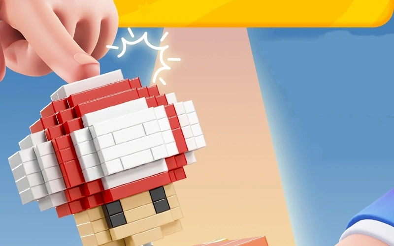 Mushroom Pop Building Blocks Sensory Stress Relief Toy