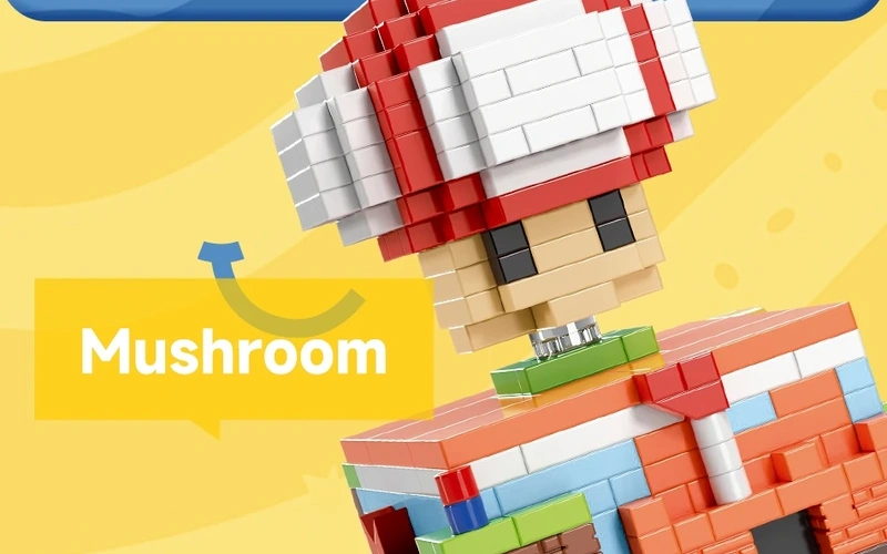 Mushroom Pop Building Blocks Sensory Stress Relief Toy