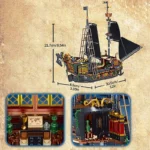 pirate ship building blocks desktop decoration gift banner 6