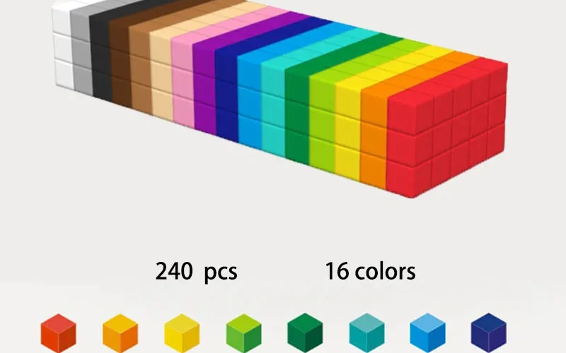 Rainbow Cube Building Blocks DIY Kids Toy