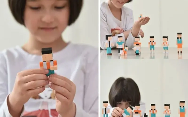 Rainbow Cube Building Blocks DIY Kids Toy