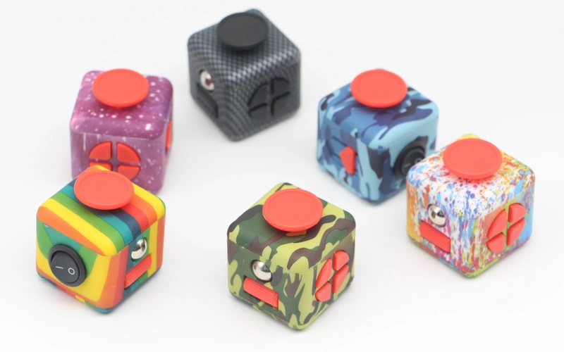 Rainbow Fidget Cube Stress Relief Sensory Toy