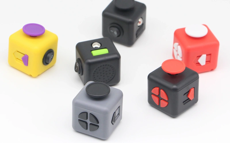 Rainbow Fidget Cube Stress Relief Sensory Toy