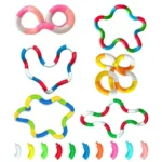 rainbow tangle rope twist sensory fidget toy banner 4