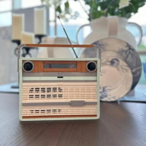 retro transistor radio building blocks educational decor set banner 2