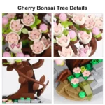 sakura bonsai building blocks diy decorative plant toy banner 3