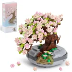 sakura bonsai building blocks diy decorative plant toy banner 5