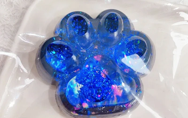 Sequin Cat Paw Squishy Slow Rising Stress Toy