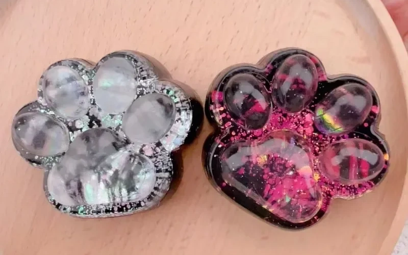 Sequin Cat Paw Squishy Slow Rising Stress Toy