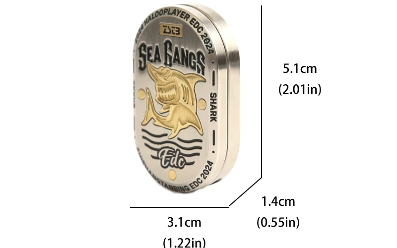 Shark Mechanical Fidget Slider Metal EDC Stress Relief