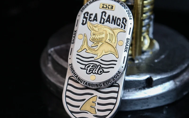 Shark Mechanical Fidget Slider Metal EDC Stress Relief