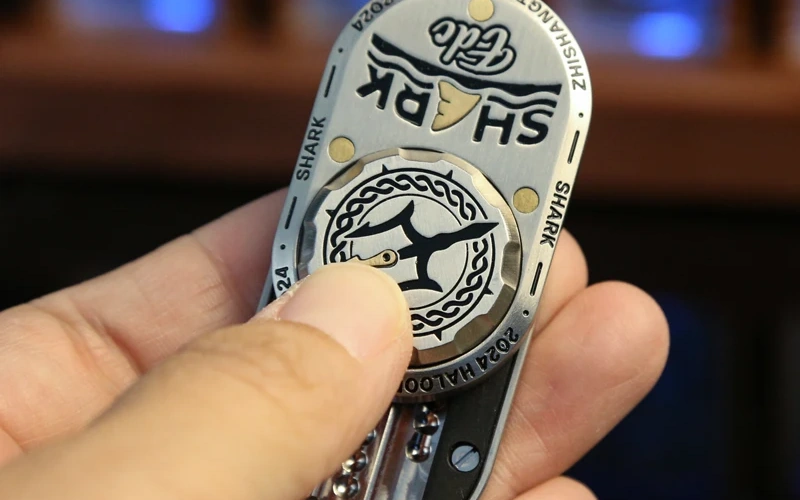 Shark Mechanical Fidget Slider Metal EDC Stress Relief