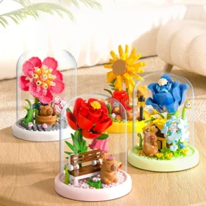 small grain building block flower ornament toys banner 1