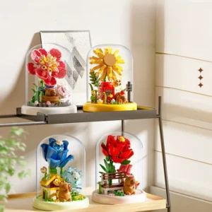 small grain building block flower ornament toys banner 2