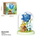 small grain building block flower ornament toys banner 3