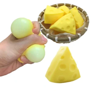 soft cheese squishy toy for stress relief fun banner 2