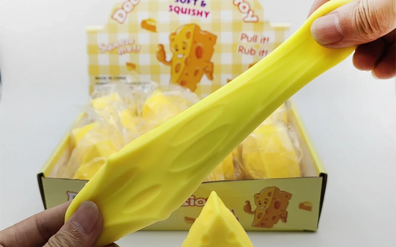 Soft Cheese Squishy Toy for Stress Relief Fun