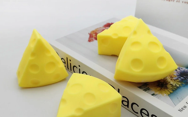Soft Cheese Squishy Toy for Stress Relief Fun