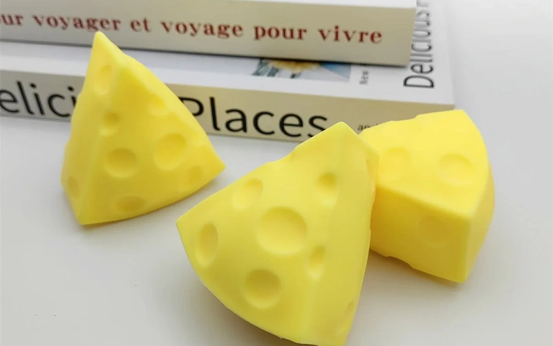 Soft Cheese Squishy Toy for Stress Relief Fun