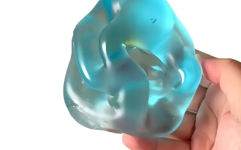 Soft Transparent Blue Maltose Squishy Stress Relief Toy