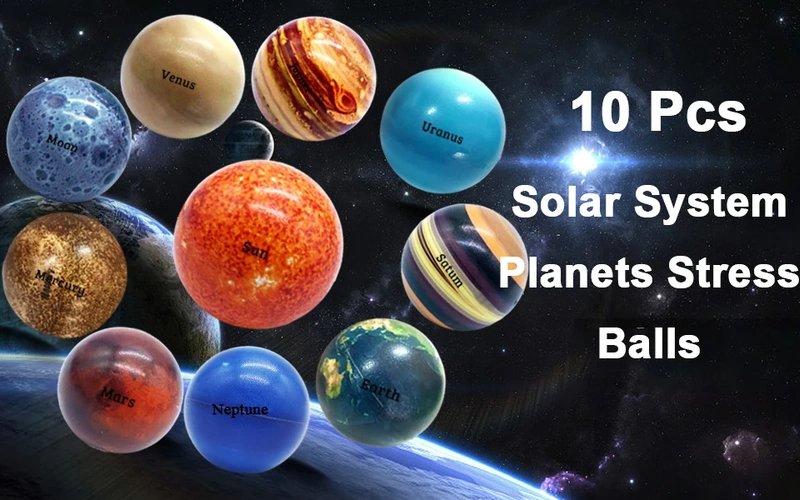 Solar System Planet Stress Balls Educational Toy Set