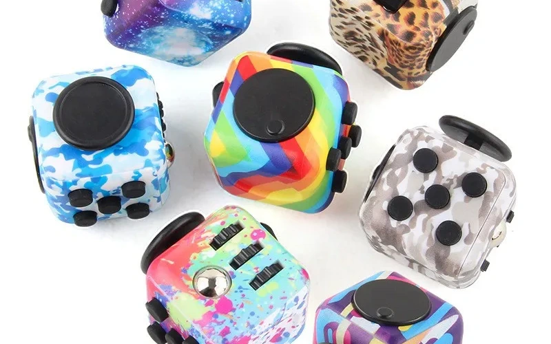 Solid Color Fidget Cube Stress Relief Toy
