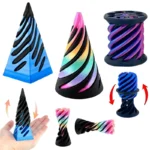 spiral cone fidget toy impossible pyramid sculpture banner 1