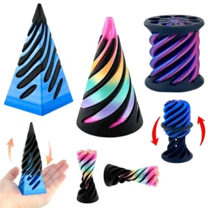 spiral cone fidget toy impossible pyramid sculpture banner 1