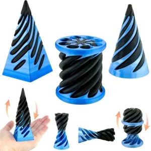 spiral cone fidget toy impossible pyramid sculpture banner 2