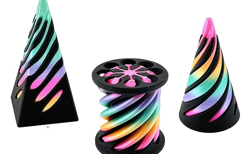 Spiral Cone Fidget Toy Impossible Pyramid Sculpture