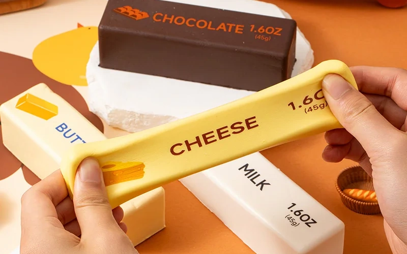 Squishy Butter Cheese Stick Stress Relief Fidget Toy
