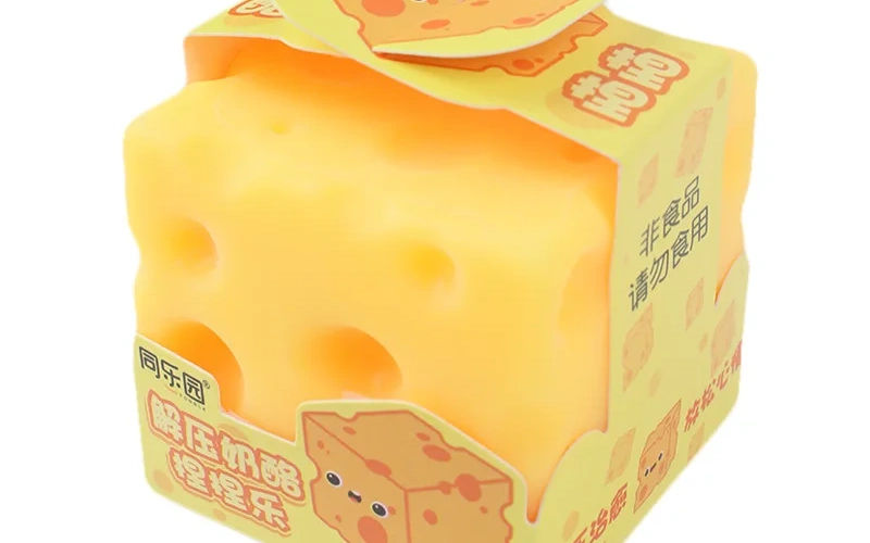 Squishy Cheese Stress Relief Fidget Toy for Relaxation