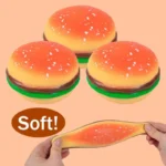 squishy hamburger stress relief toy for adults and teens banner 2