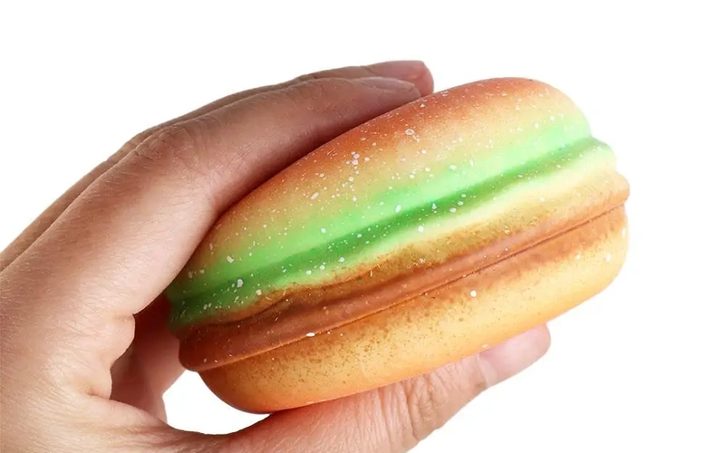 Squishy Hamburger Stress Relief Toy for Adults and Teens