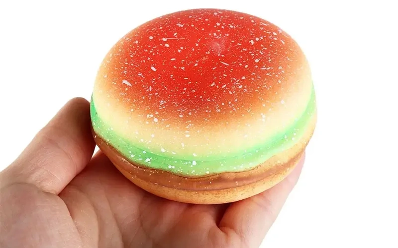 Squishy Hamburger Stress Relief Toy for Adults and Teens