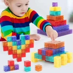 transparent magnetic building blocks set for kids banner 1
