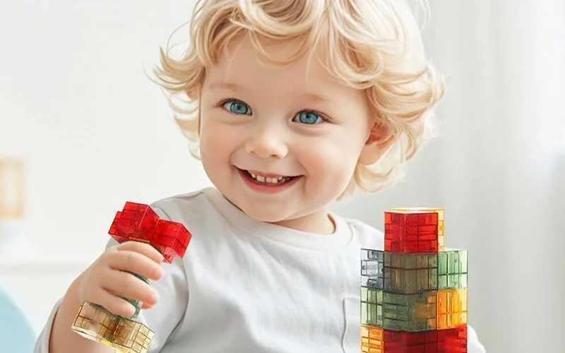 Transparent Magnetic Building Blocks Set for Kids