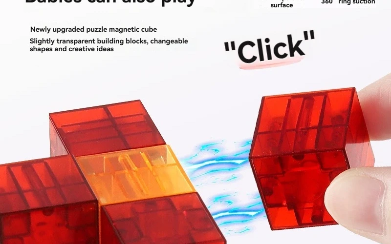 Transparent Magnetic Building Blocks Set for Kids