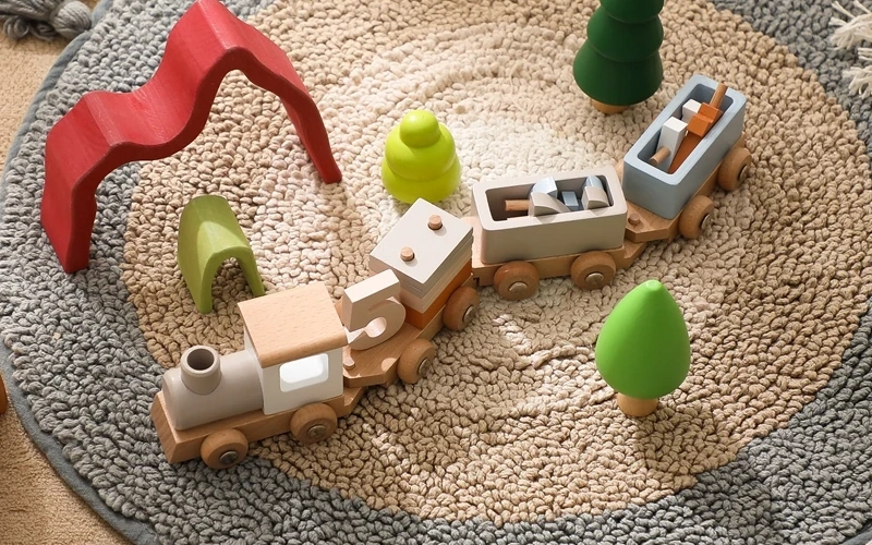 Wooden Train Montessori Learning Toy for Toddlers